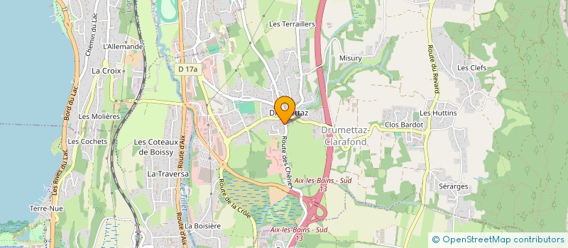 localisation de l'entreprise POGUET FRERES  DRUMETTAZ-CLARAFOND