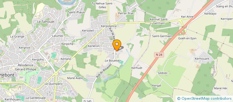 localisation de l'entreprise POHER ENROBES à HENNEBONT