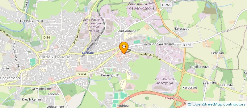 localisation de l'entreprise POHER LITERIE à CARHAIX-PLOUGUER