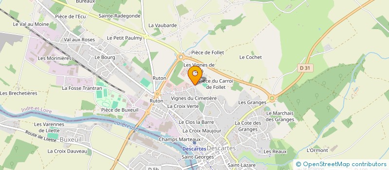 localisation de l'entreprise POIDEVIN  DESCARTES