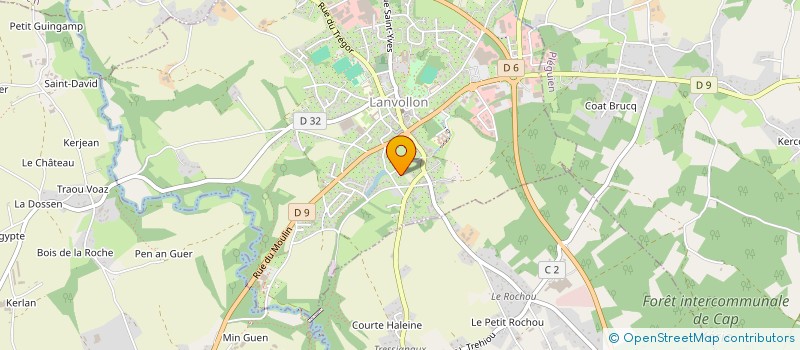 localisation de l'entreprise POIGNARD  LANVOLLON