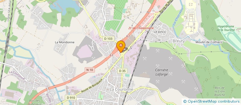 localisation de l'entreprise POIGNEE CENTREE à LA COURONNE