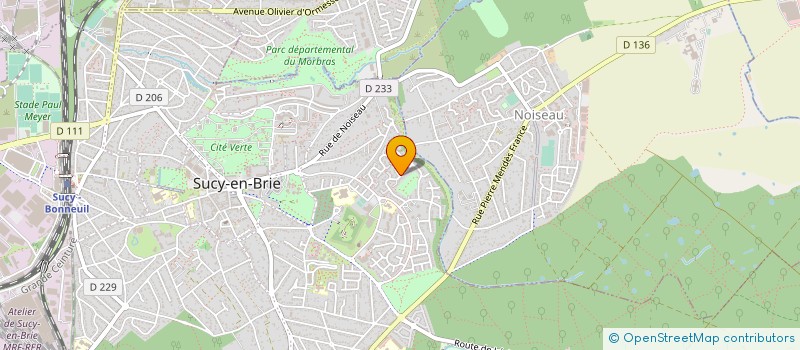 localisation de l'entreprise POILS DURS ET COEUR TENDRE, CHIEN MEDIATEUR  SUCY-EN-BRIE