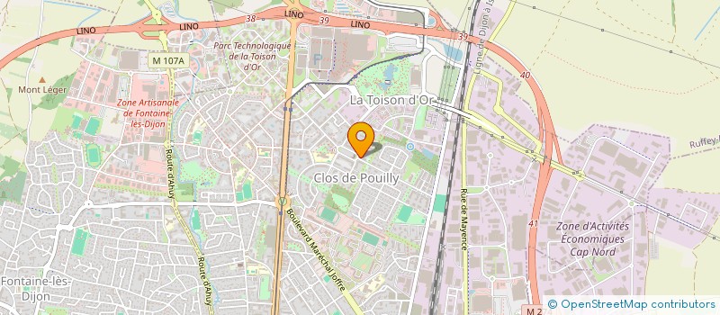 localisation de l'entreprise POINCARE 4 à DIJON