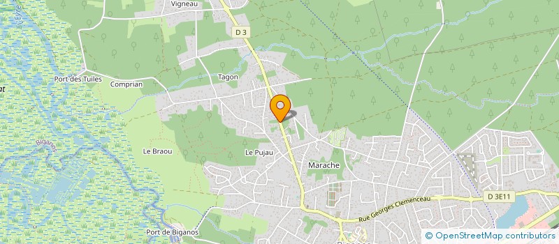 localisation de l'entreprise POINCARE  BIGANOS