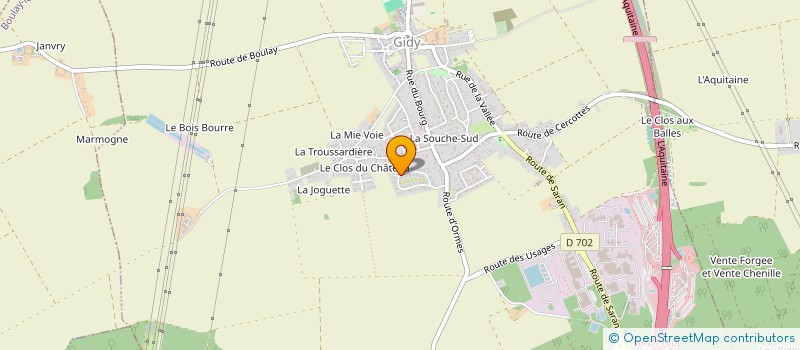 localisation de l'entreprise POINGCOM à GIDY