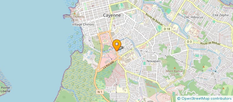 localisation de l'entreprise POINT 28  CAYENNE
