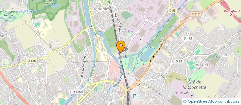 localisation de l'entreprise POINT ACTION JEUNE ENTRAIDE à DOUAI