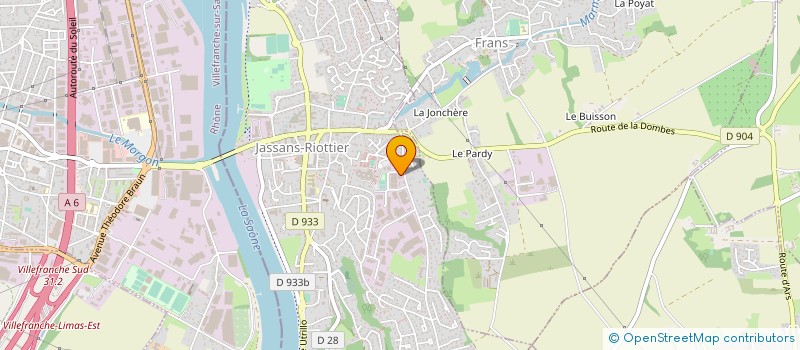 localisation de l'entreprise POINT ALUMINIUM  JASSANS-RIOTTIER