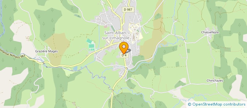 localisation de l'entreprise POINT - BAR  SAINT-ALBAN-SUR-LIMAGNOLE