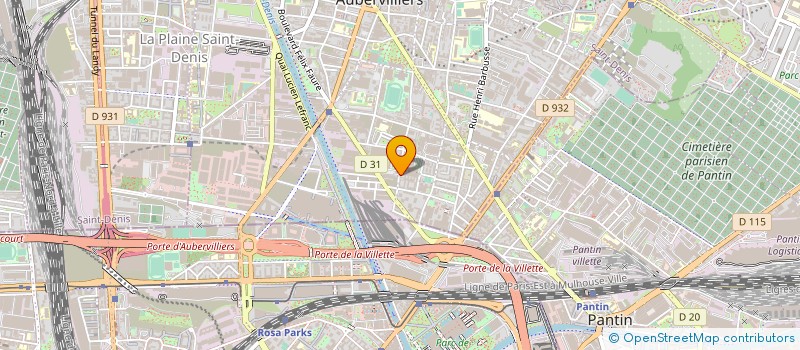 localisation de l'entreprise POINT BATIMENT à AUBERVILLIERS