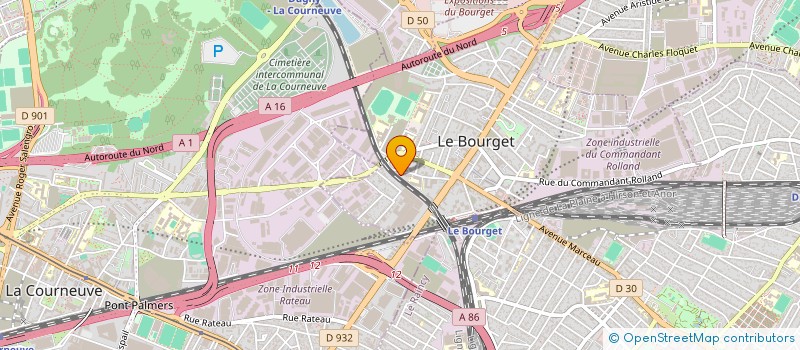 localisation de l'entreprise POINT BATIMENT à LE BOURGET