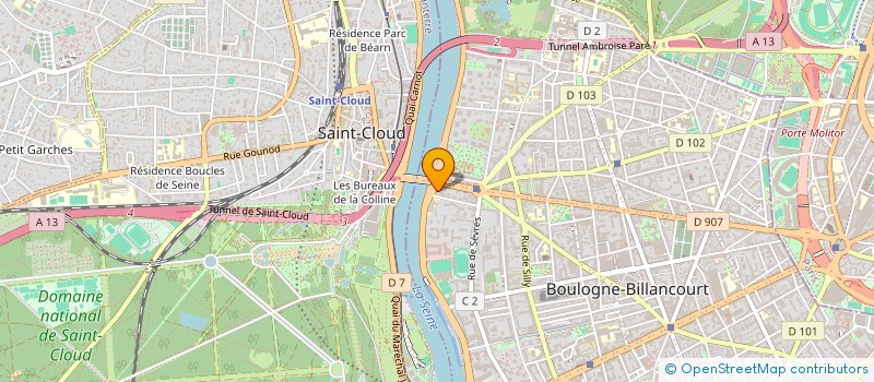 localisation de l'entreprise POINT CARRE à BOULOGNE-BILLANCOURT