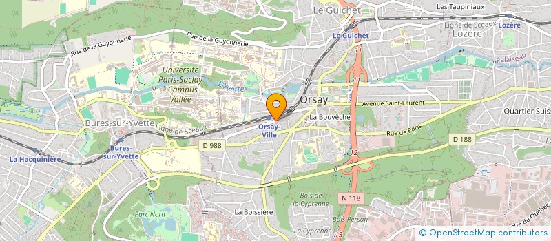 localisation de l'entreprise POINT CHAUD DE LA GARE à ORSAY