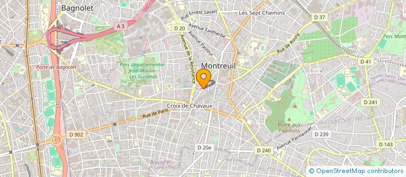localisation de l'entreprise POINT CHAUD EXPRESS à MONTREUIL