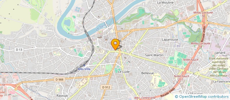 localisation de l'entreprise POINT COIFF' à ALBI