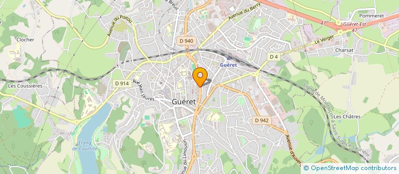 localisation de l'entreprise POINT COMMUN à GUERET