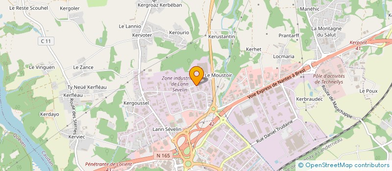 localisation de l'entreprise POINT COMPETENCE INFORMATIQUE à CAUDAN