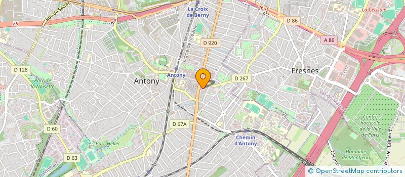 localisation de l'entreprise POINT CONDUITE NATIONALE 20 à ANTONY