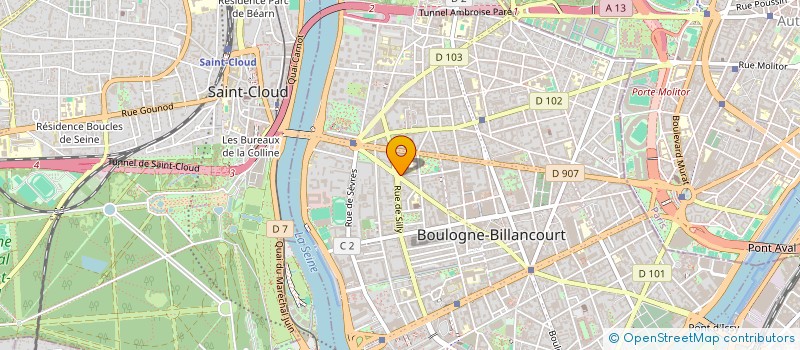 localisation de l'entreprise POINT COURSES à BOULOGNE-BILLANCOURT