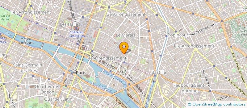 localisation de l'entreprise POINT COURSES DU MARAIS à PARIS