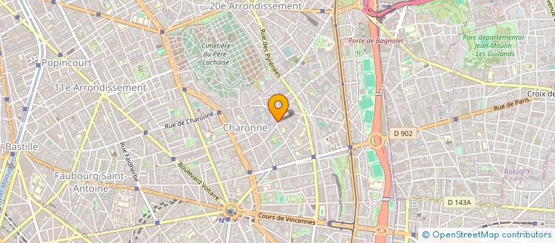 localisation de l'entreprise POINT D'ADMIRATION ( ! )  PARIS