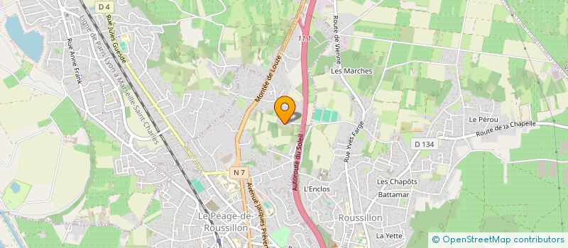 localisation de l'entreprise POINT D'ANCRAGE  LE PEAGE-DE-ROUSSILLON