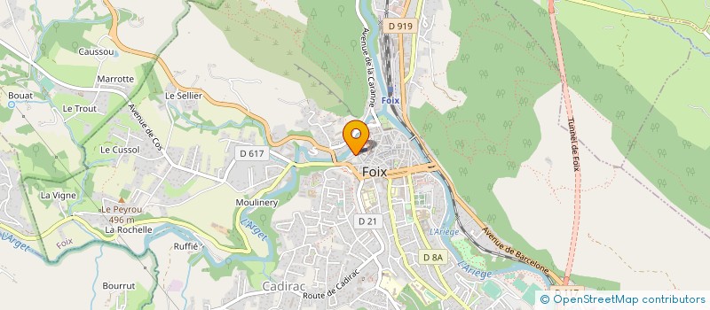 localisation de l'entreprise POINT D' APPUI ANIMATION SPORT EN ARIEGE à FOIX