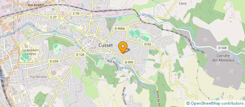 localisation de l'entreprise POINT D'ORGUE à CUSSET
