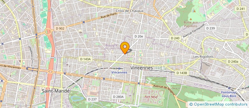 localisation de l'entreprise POINT HOT à VINCENNES