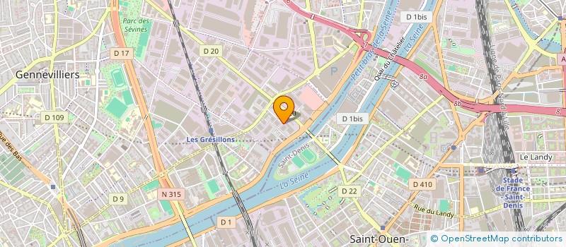 localisation de l'entreprise POINT ID à GENNEVILLIERS