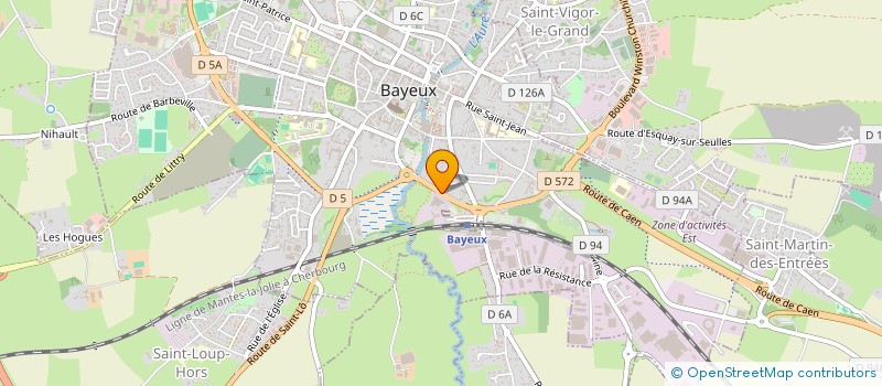 localisation de l'entreprise POINT JAUNE  BAYEUX