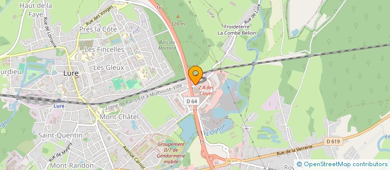 localisation de l'entreprise POINT JAUNE  LURE