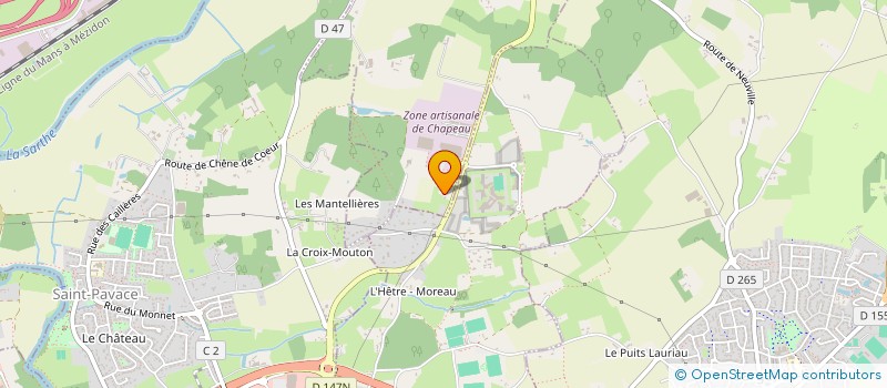 localisation de l'entreprise POINT LOG  NEUVILLE-SUR-SARTHE