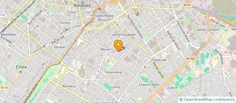 localisation de l'entreprise POINT MODE à ROUBAIX