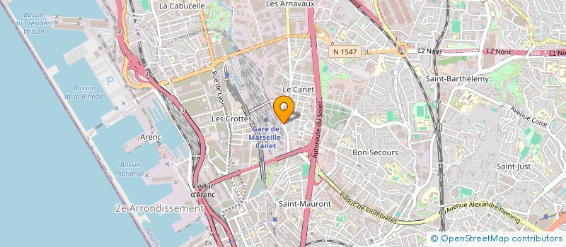 localisation de l'entreprise POINT PEINTURE à MARSEILLE