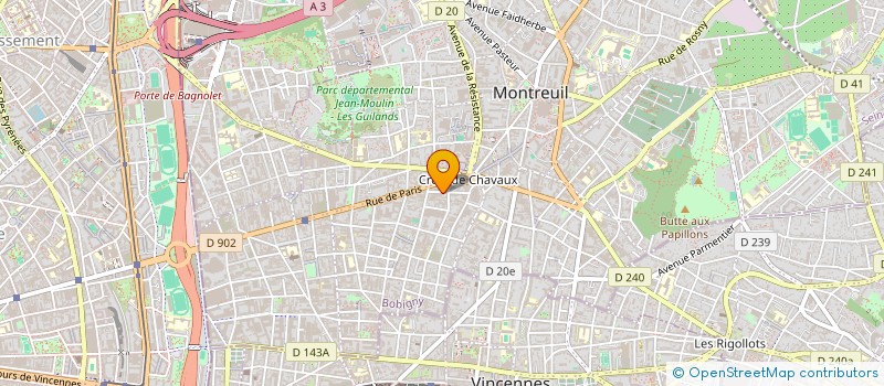localisation de l'entreprise POINT PIXEL à MONTREUIL