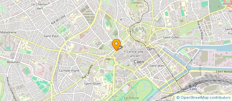 localisation de l'entreprise POINT REGIONAL ETUDES FINANC ET EXPERTIS à CAEN
