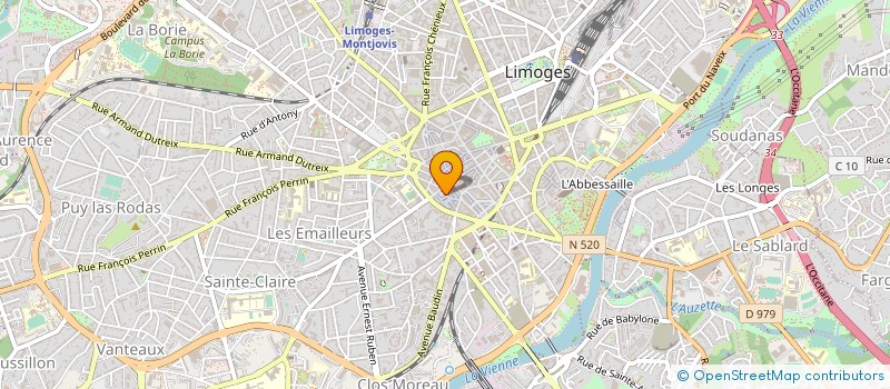 localisation de l'entreprise POINT RENCONTRE à LIMOGES
