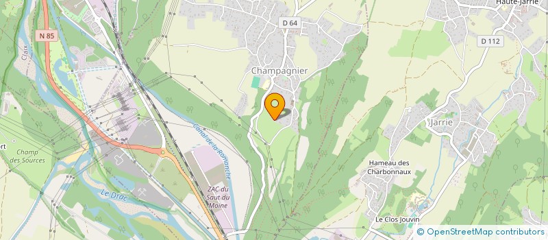 localisation de l'entreprise POINT ROUGE INCENDIE SECURITE à CHAMPAGNIER