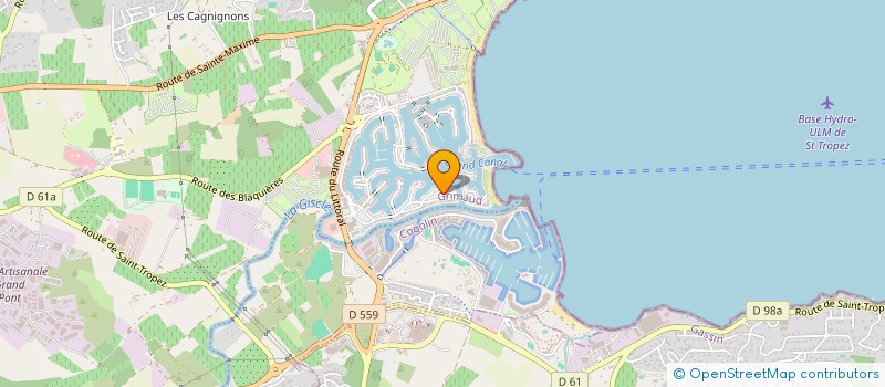 localisation de l'entreprise POINT SUD NAUTISME à GRIMAUD