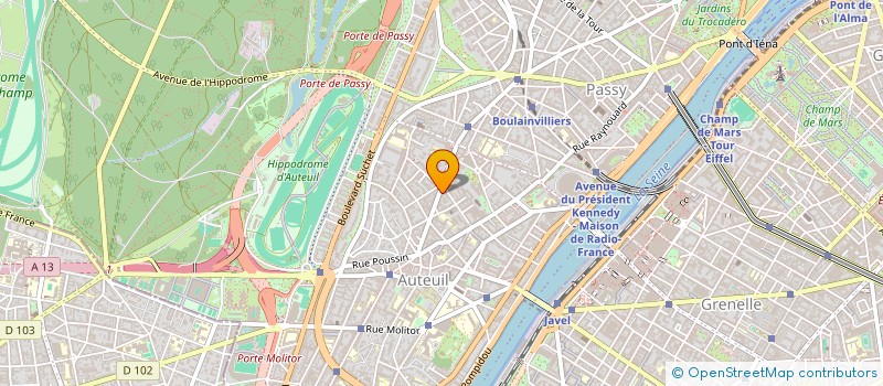 localisation de l'entreprise POINT TREIZE à PARIS