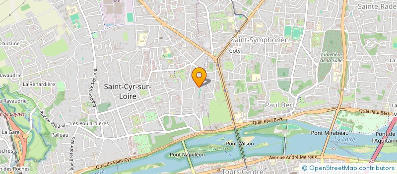 localisation de l'entreprise POINT TROP N'EN FAUT PRODUCTION  SAINT-CYR-SUR-LOIRE