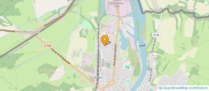 localisation de l'entreprise POINTE ARDENNES SPORT  GIVET