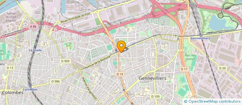 localisation de l'entreprise POINTE PIEDNU  GENNEVILLIERS