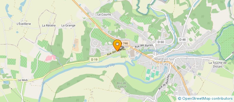 localisation de l'entreprise POIRAUD-DROUET à MAREUIL-SUR-LAY-DISSAIS