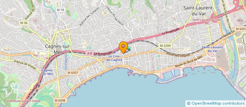 localisation de l'entreprise POIRAUD FRAYSSINET  CAGNES-SUR-MER