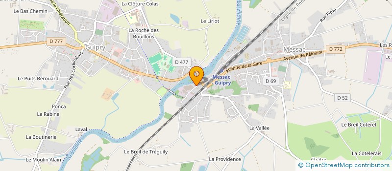 localisation de l'entreprise POIRIER  GUIPRY-MESSAC