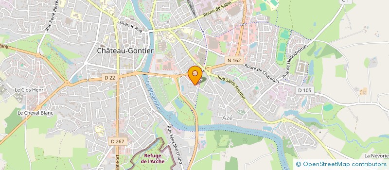 localisation de l'entreprise POIRIER CARROSSERIE à CHATEAU-GONTIER-SUR-MAYENNE