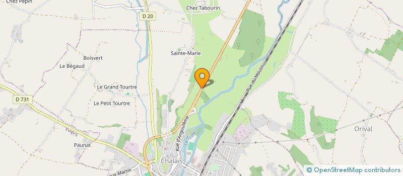 localisation de l'entreprise POIRIER JEAN MICHEL à CHALAIS